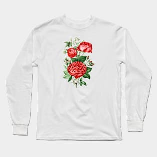 Red Rose Flower Bouquet Long Sleeve T-Shirt